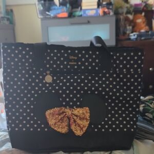 Disney Black With White Polka Dots Igloo Cooler with Gold Sequin Bow